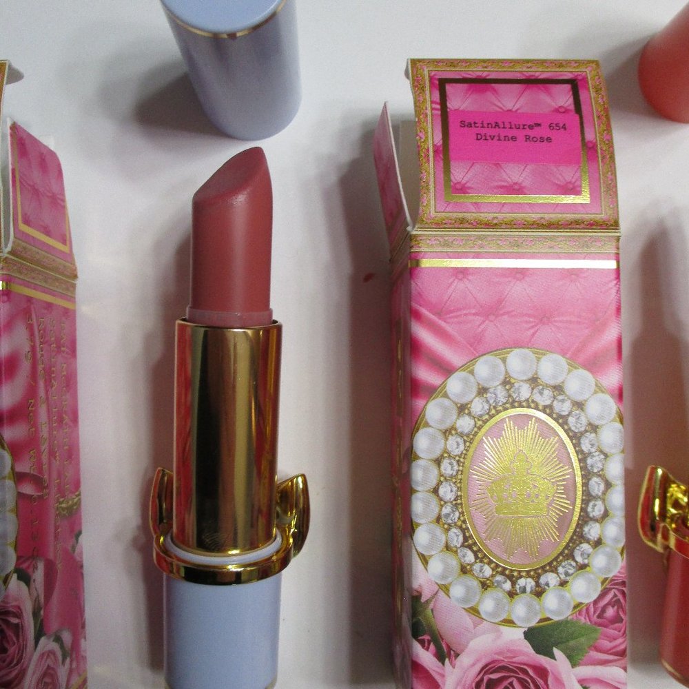 FOUR Pat McGrath Satin Allure Lipsticks - Rose - Negligee - Nude Romantique 2
